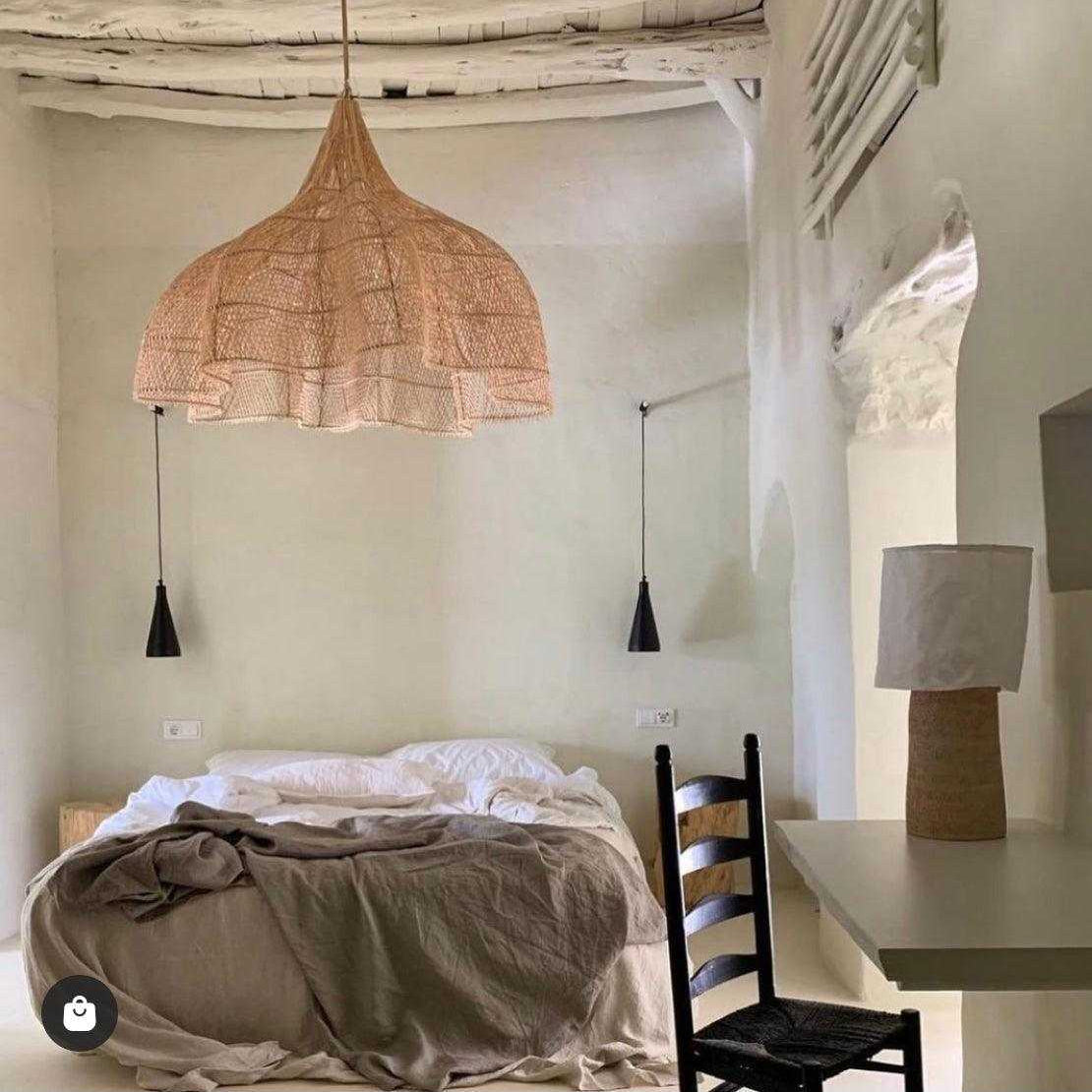 The Whipped Pendant - Natural - Rattan - Extra Large- Chandelier - 110cm - Flo & Joe