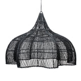 Extra Large rattan light shade – Whipped Pendant Black 110cm - Flo & Joe