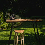 Herringbone High Table - Natural - Flo & Joe
