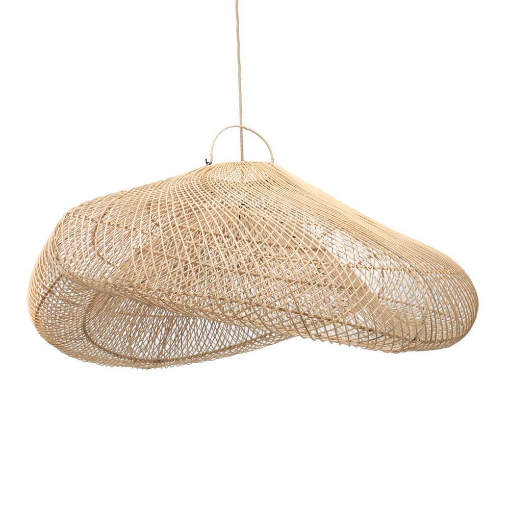 The cloud pendant   natural  rattan light shade 120cm  extra large ceiling  chandelier light   flo & joe uk