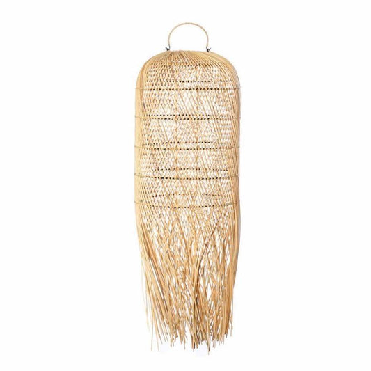 Squid Natural Ratan Pendant Light - Tall Rattan Ceiling Shade - Flo & Joe UK