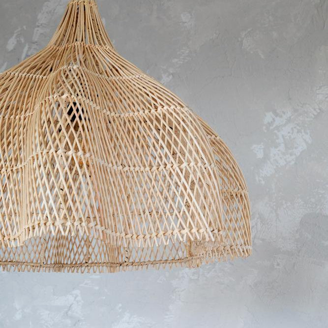 Large rattan light shade – Whipped Pendant Natural 60cm - Flo & Joe