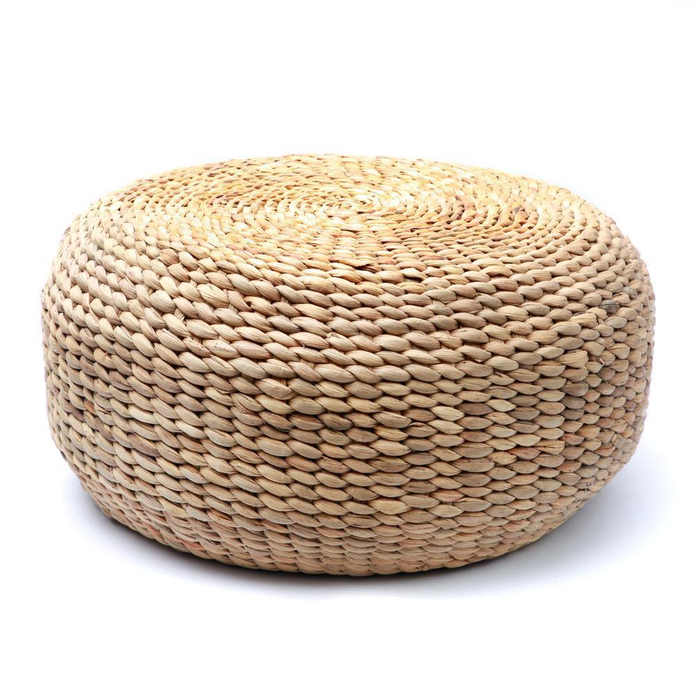 Natural hyacinth pouffe   medium   flo & joe