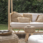 Natural Raffia Square Cushion Cover - 40x 40cm - Flo & Joe