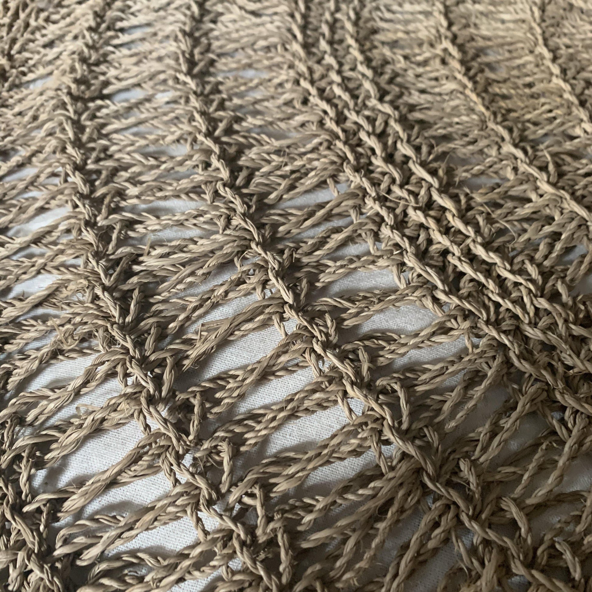 Natural Seagrass Pouffe - Flo & Joe