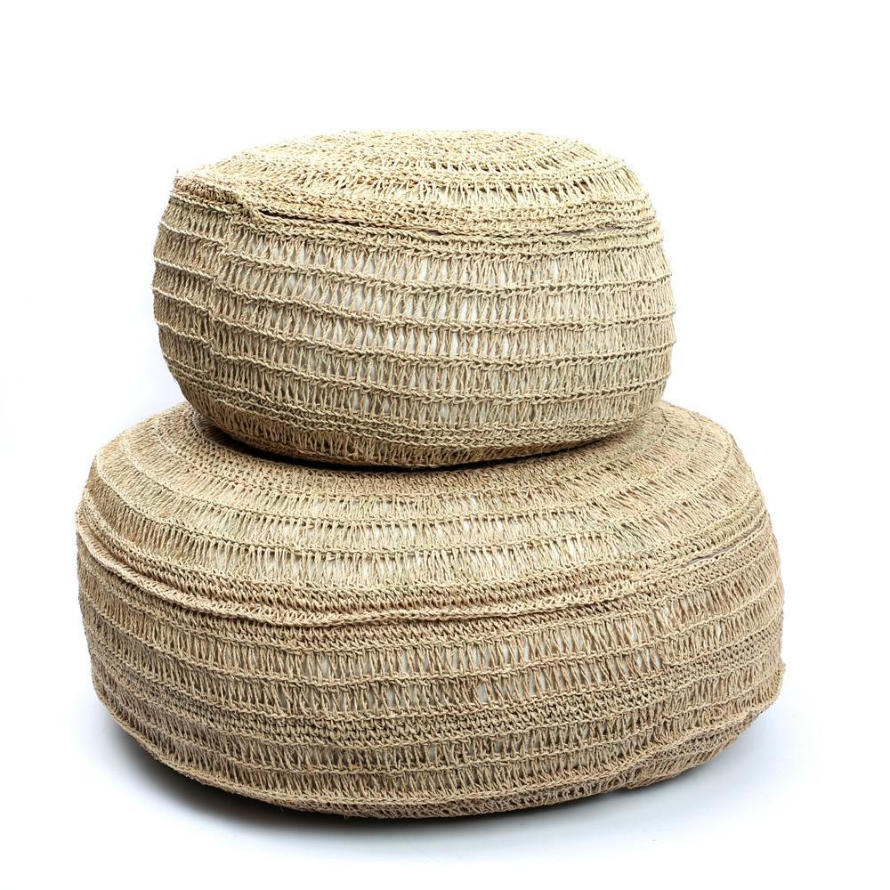 Natural seagrass pouffe   60   flo & joe