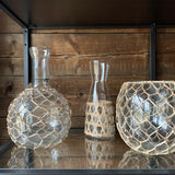 Rattan Round Glass Vase - Flo & Joe