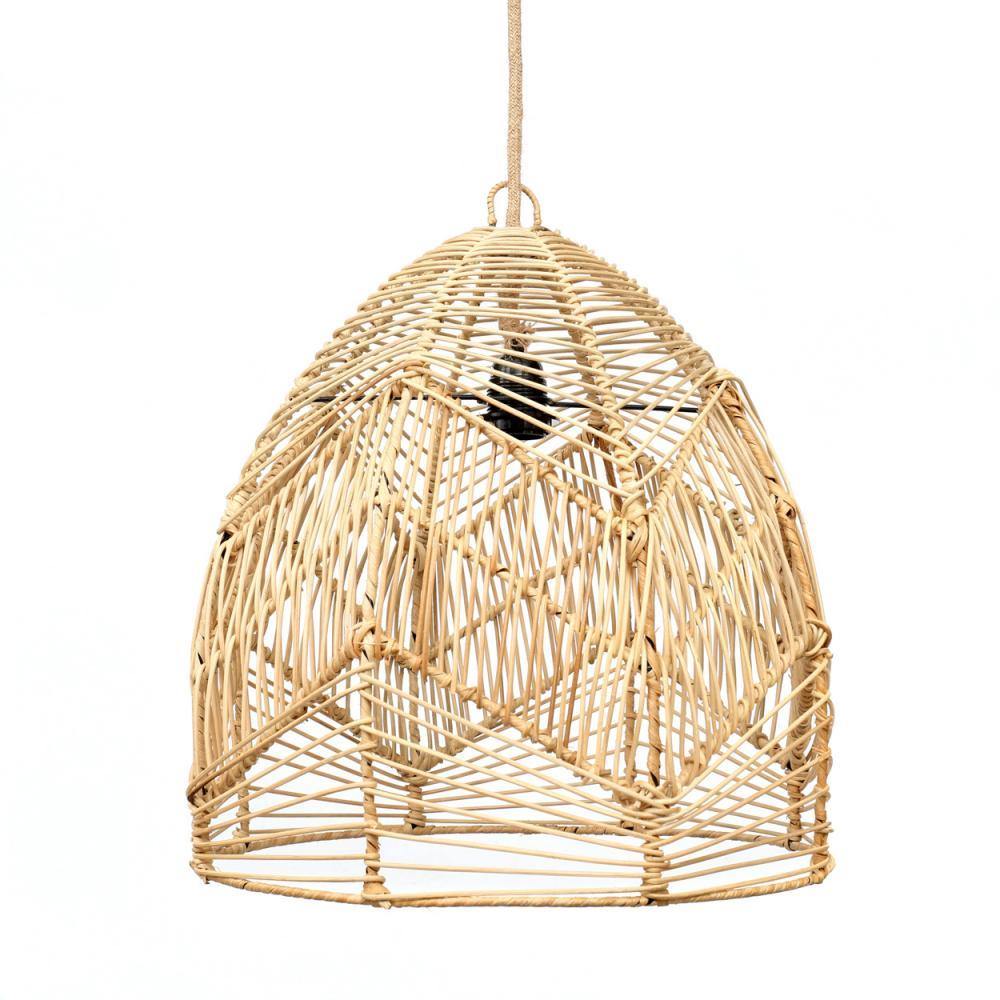 The Bala Ceiling Pendant  Light - Natural Rattan - M - Flo & Joe