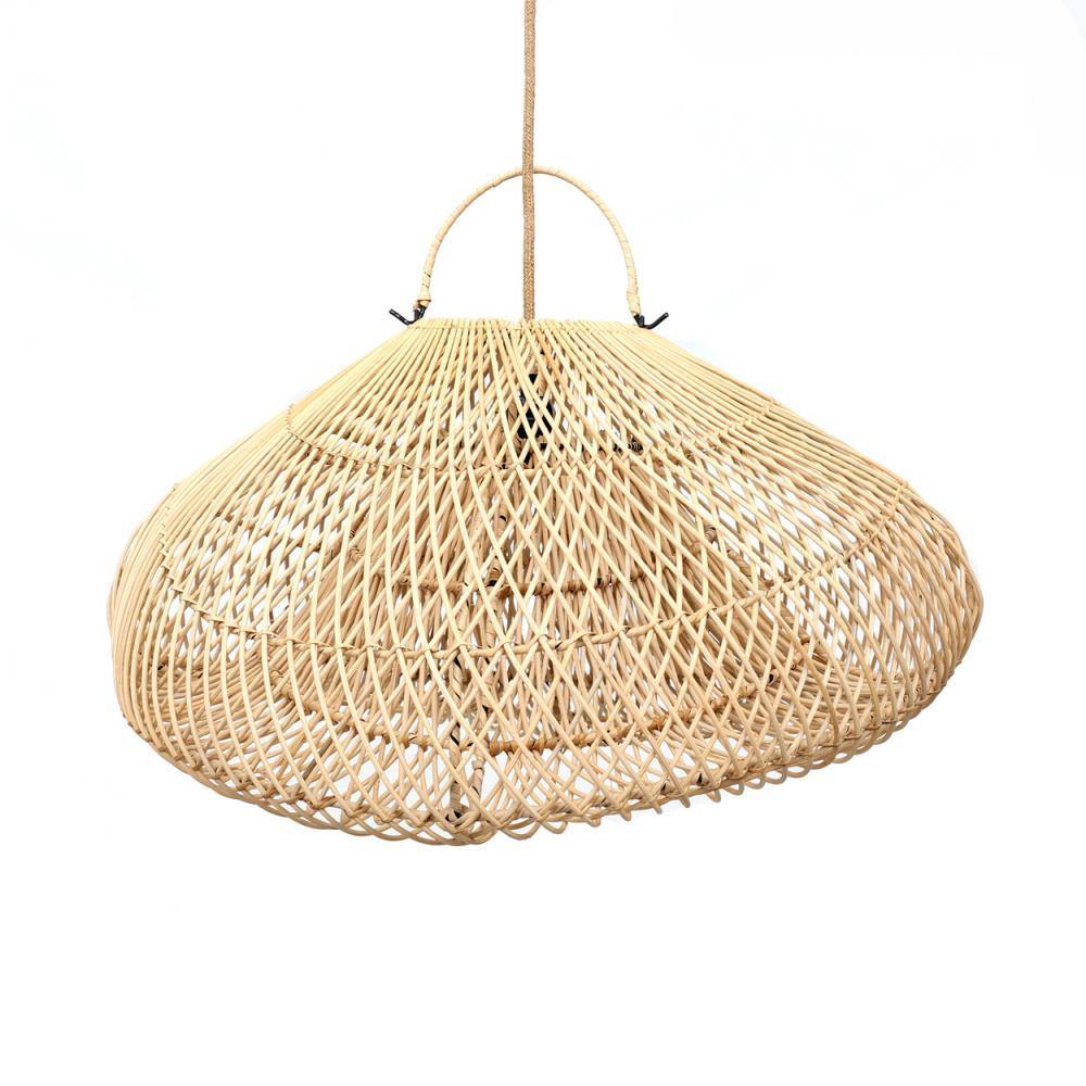 The Cloud Pendant - Natural  Rattan - 60cm - Ceiling Light Flo & Joe UK
