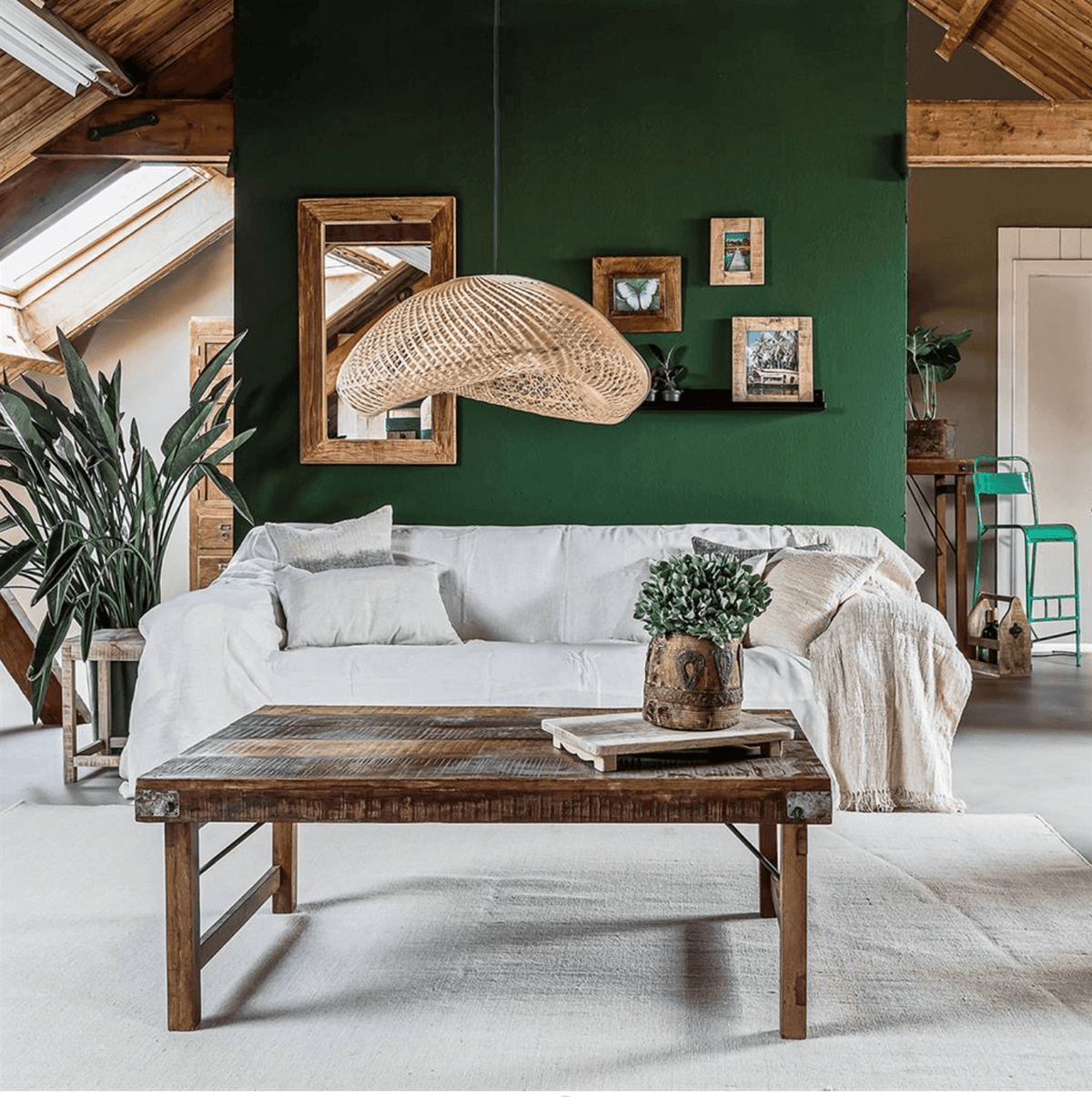 The Cloud Pendant - Natural  Rattan - 60cm - Ceiling Light Flo & Joe UK