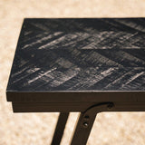The Herringbone High Table - Black - Flo & Joe