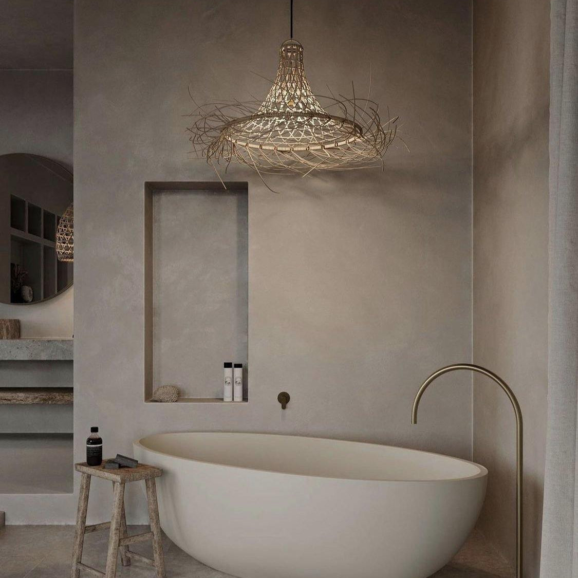 The Mykonos Rattan Pendant Natural - L - Flo & Joe