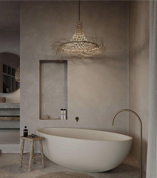 The Mykonos Rattan Pendant Natural - L - Flo & Joe