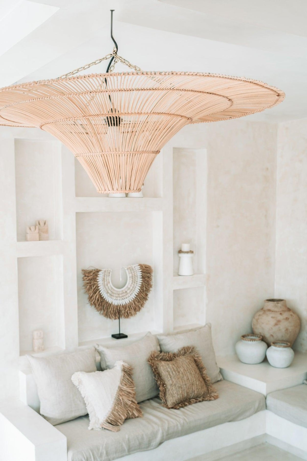 The sky pendant   natural   110cm   flo & joe