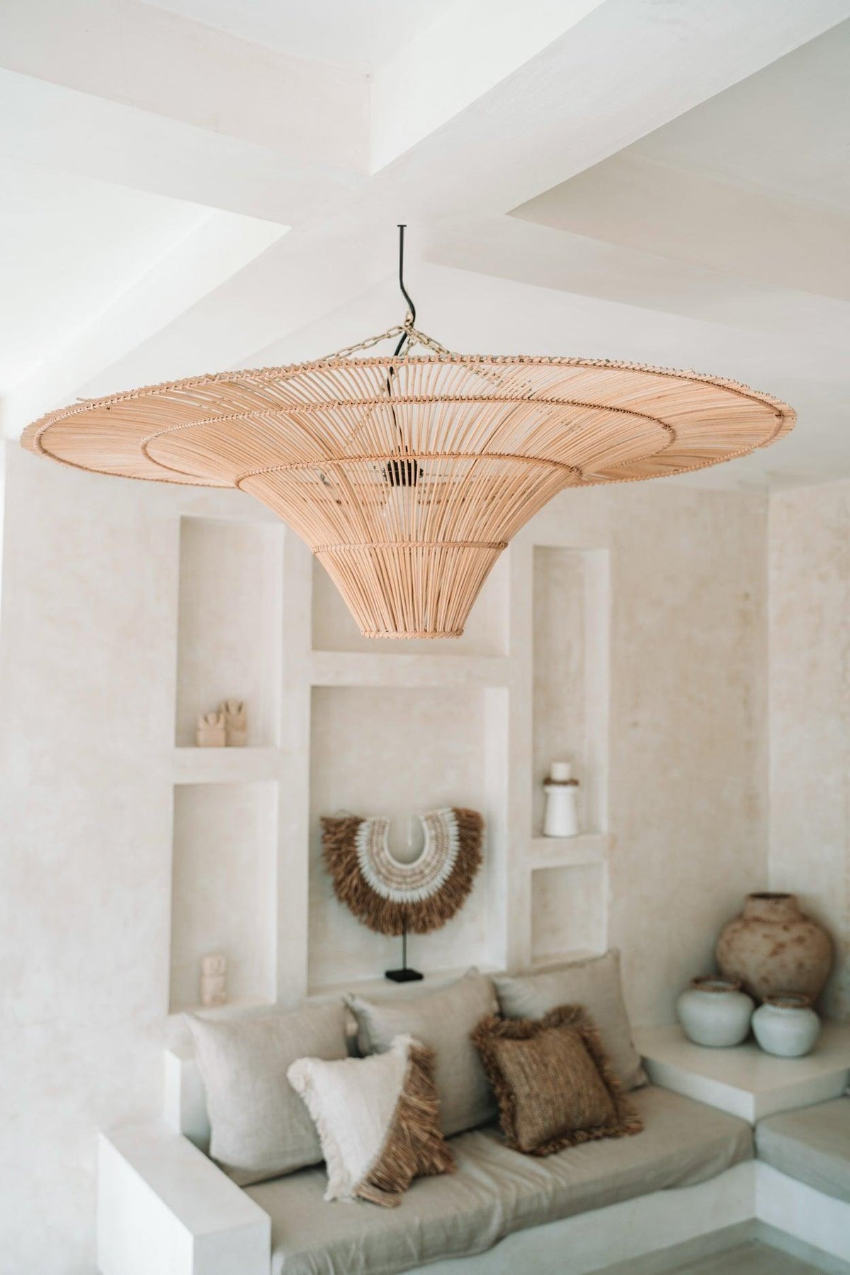 The sky pendant   natural   110cm   flo & joe