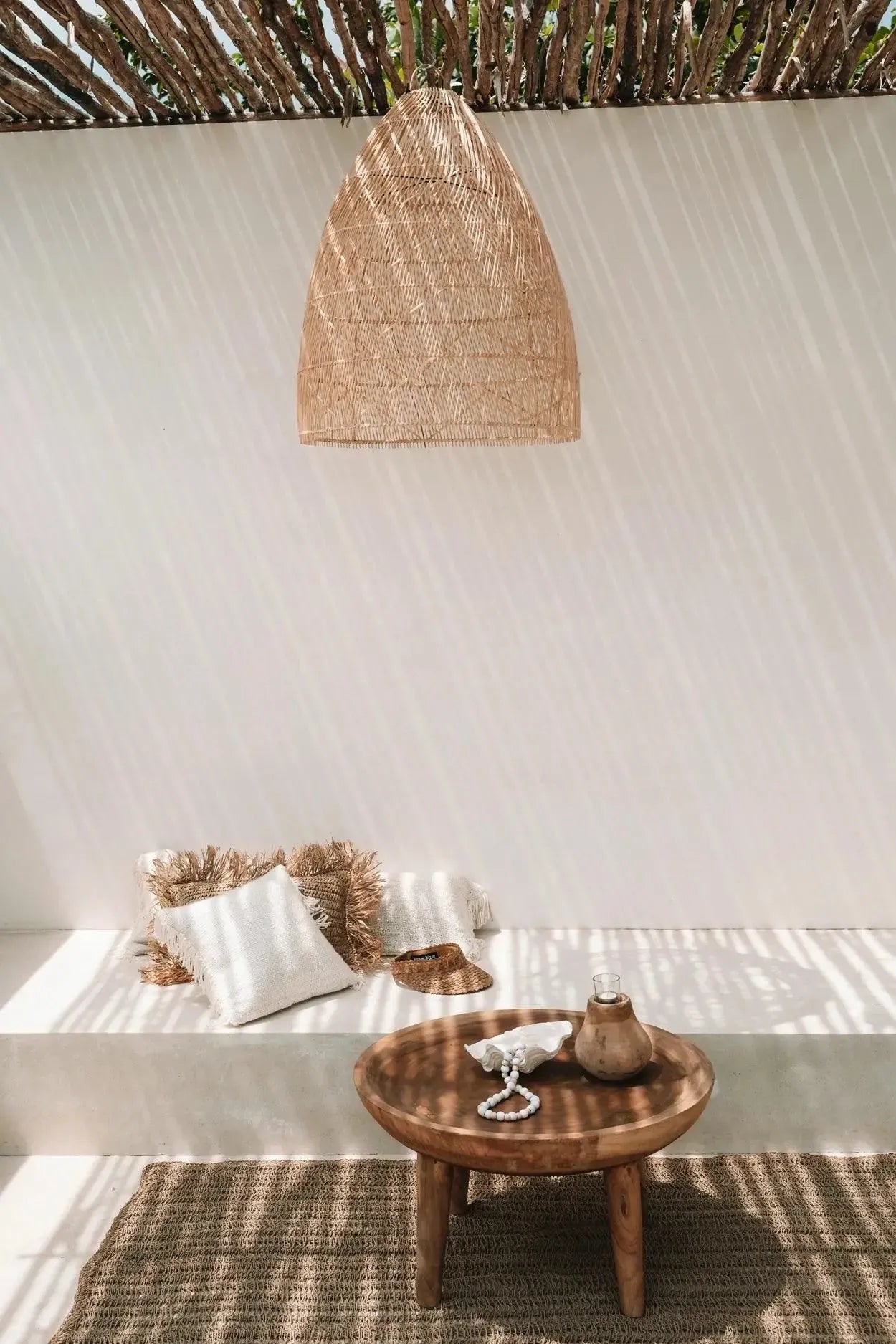 The Twister Rattan Pendant Shade- Natural - XL - Flo & Joe