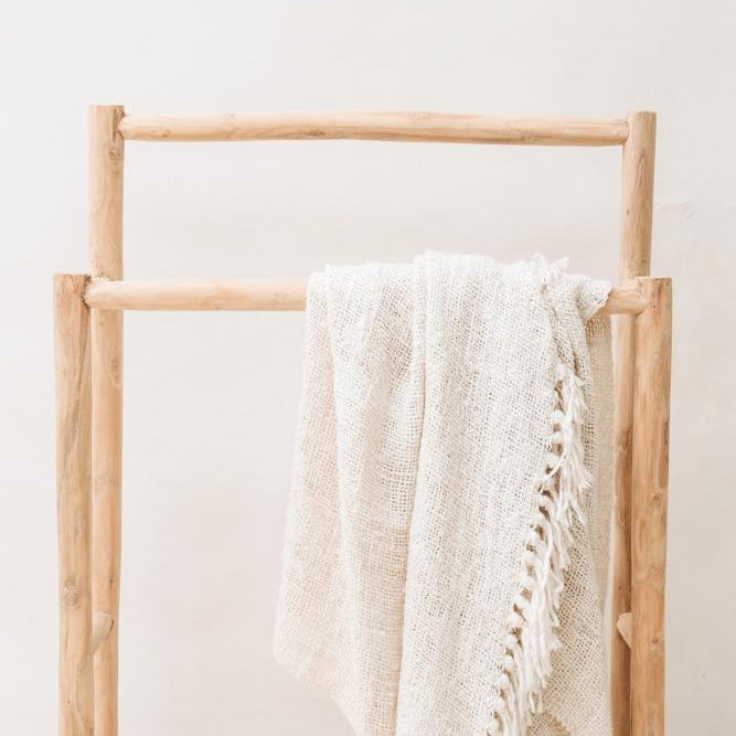 The s'il vous Plaid - Cream Throw - Flo & Joe