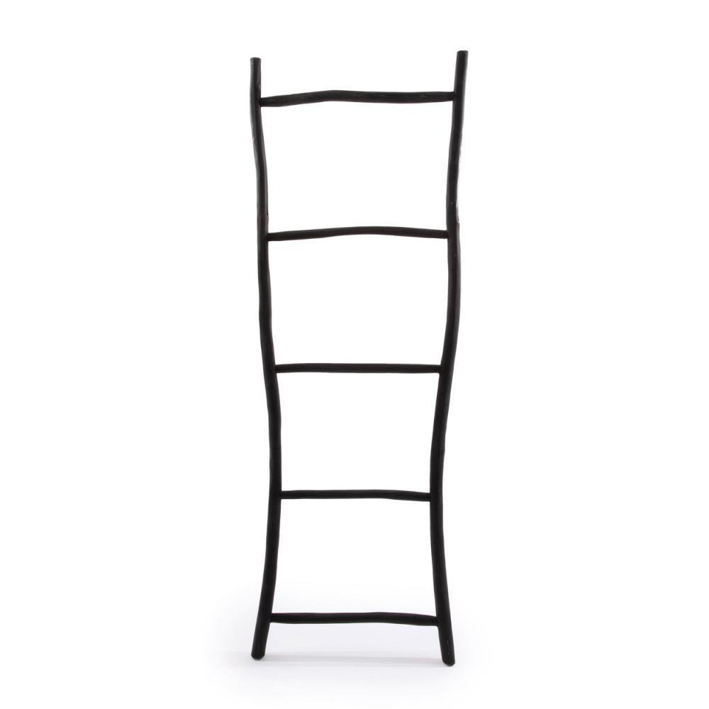 Tulum teak root ladder   black   flo & joe
