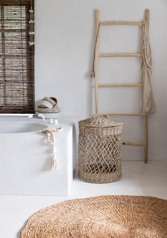 Tulum teak root ladder   natural   flo & joe