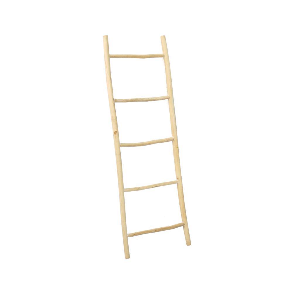 Tulum teak root ladder   natural   flo & joe
