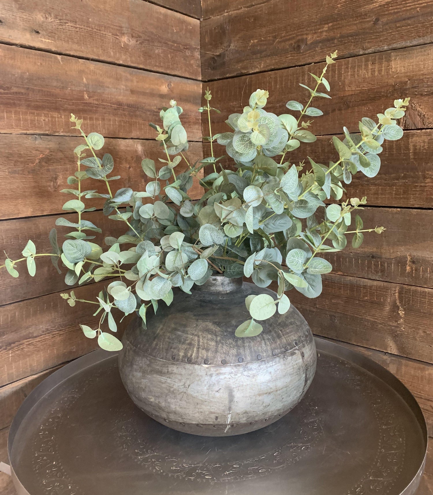 Antiqued Iron Vase - Flo & Joe