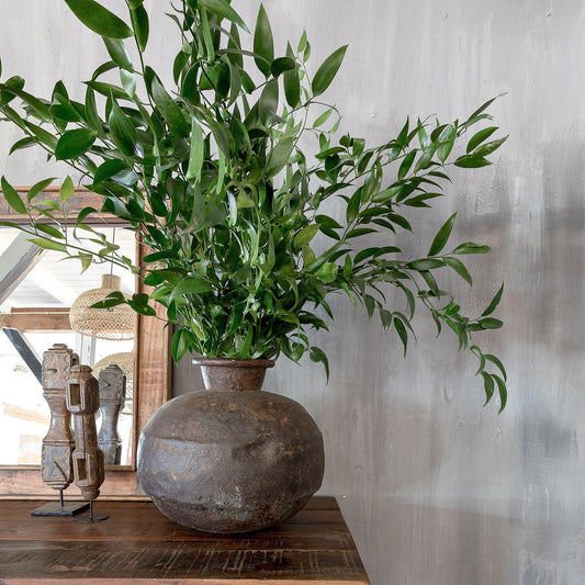 Antiqued Metal Vase - Flo & Joe