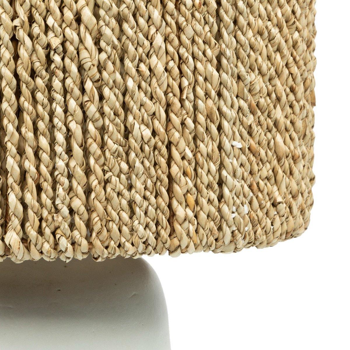 Boho Grass Lamp with White Base - Flo & Joe