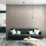 Ceiling Light 2 Fittings - French Linen Black - Flo & Joe