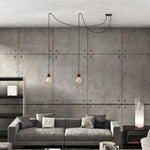 Ceiling Light 2 Fittings - French Linen Black - Flo & Joe