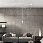 Ceiling Light 2 Fittings - White - Flo & Joe