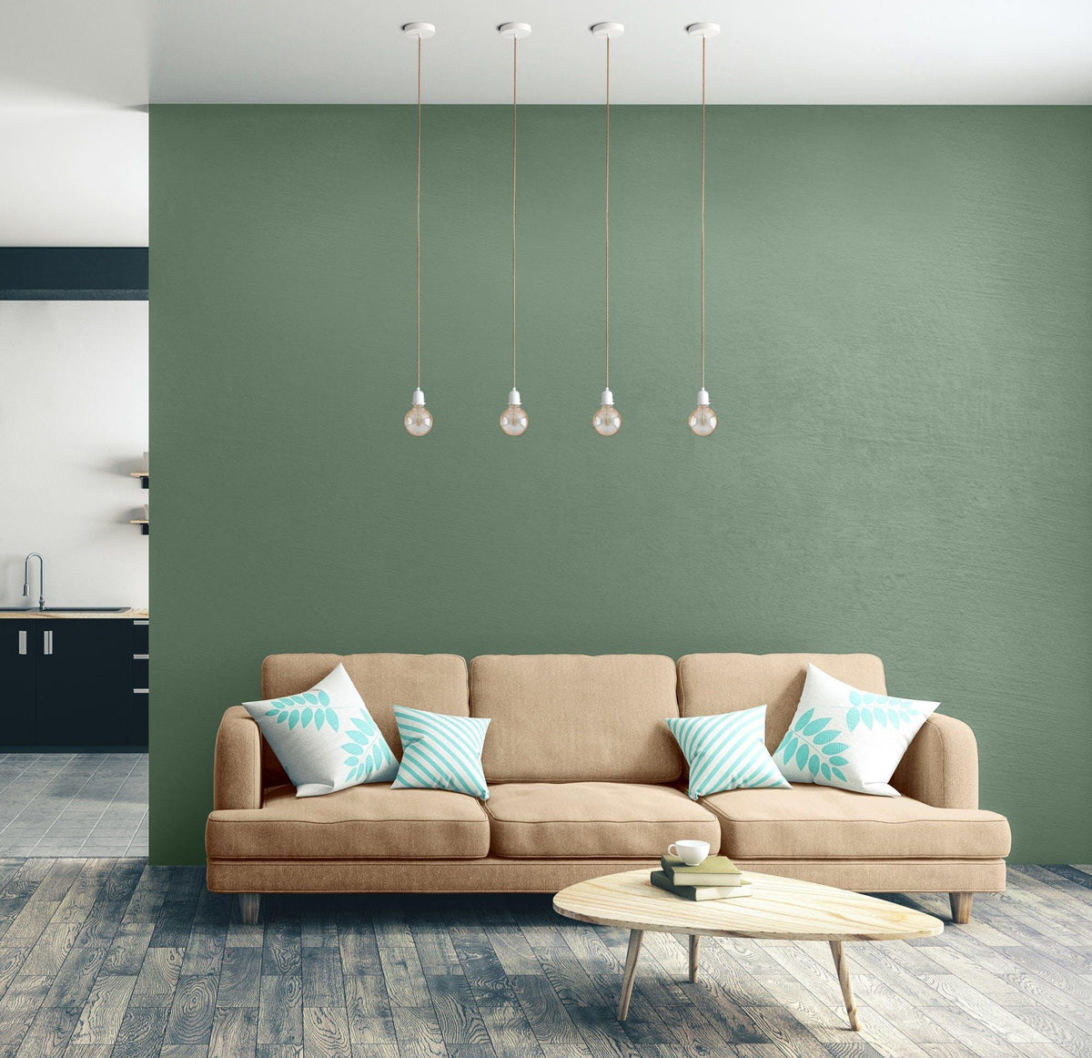 Ceiling light fitting   single   raw linen white   flo & joe