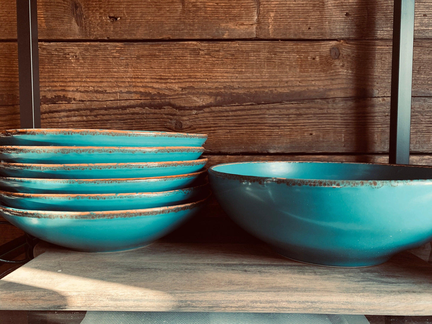 Ceramic Serving Bowl - Teal
