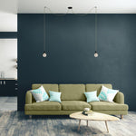 French Linen Ceiling Light - 2 Fittings - Khaki - Flo & Joe