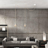 French Linen Ceiling Light - 2 Fittings - Natural - Flo & Joe