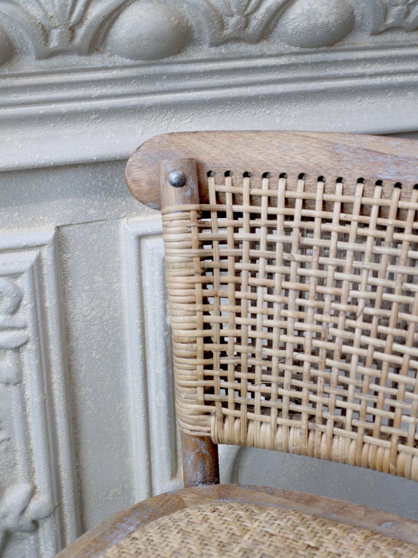 French Wicker Bar Stool / Chair - Flo & Joe