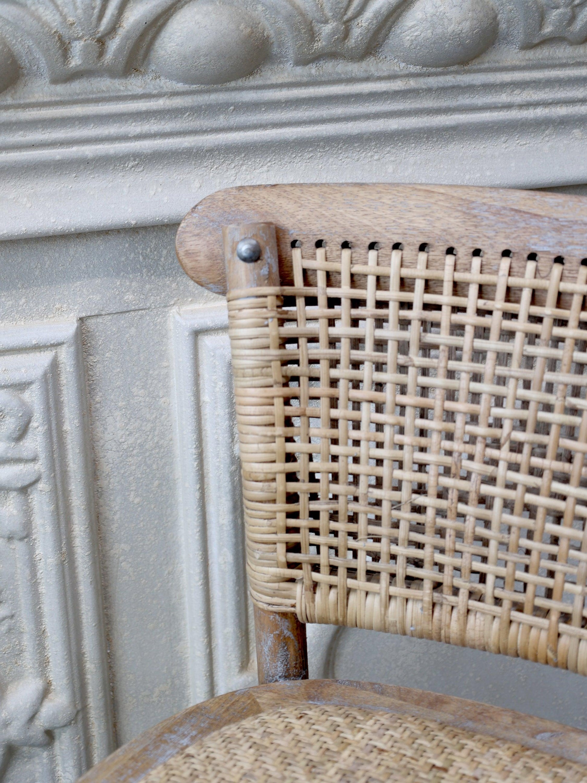 French Wicker Bar Stool / Chair - Flo & Joe