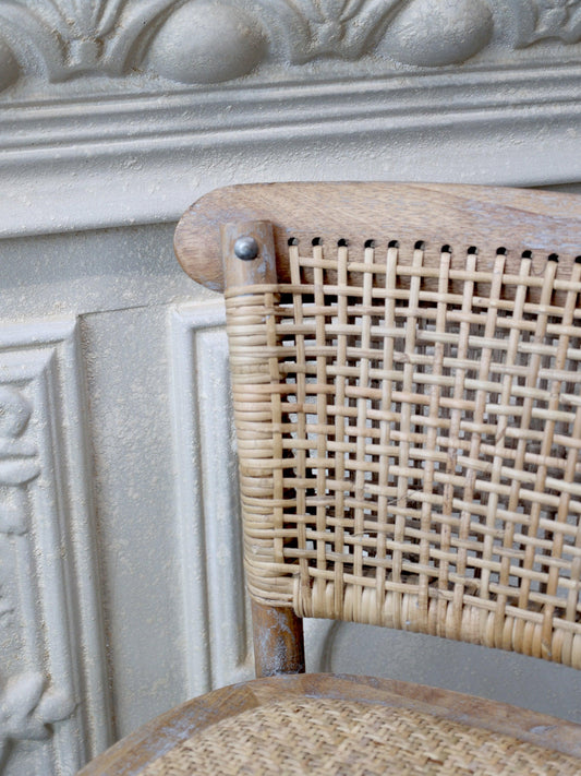 French Wicker Bar Stool / Chair - Flo & Joe