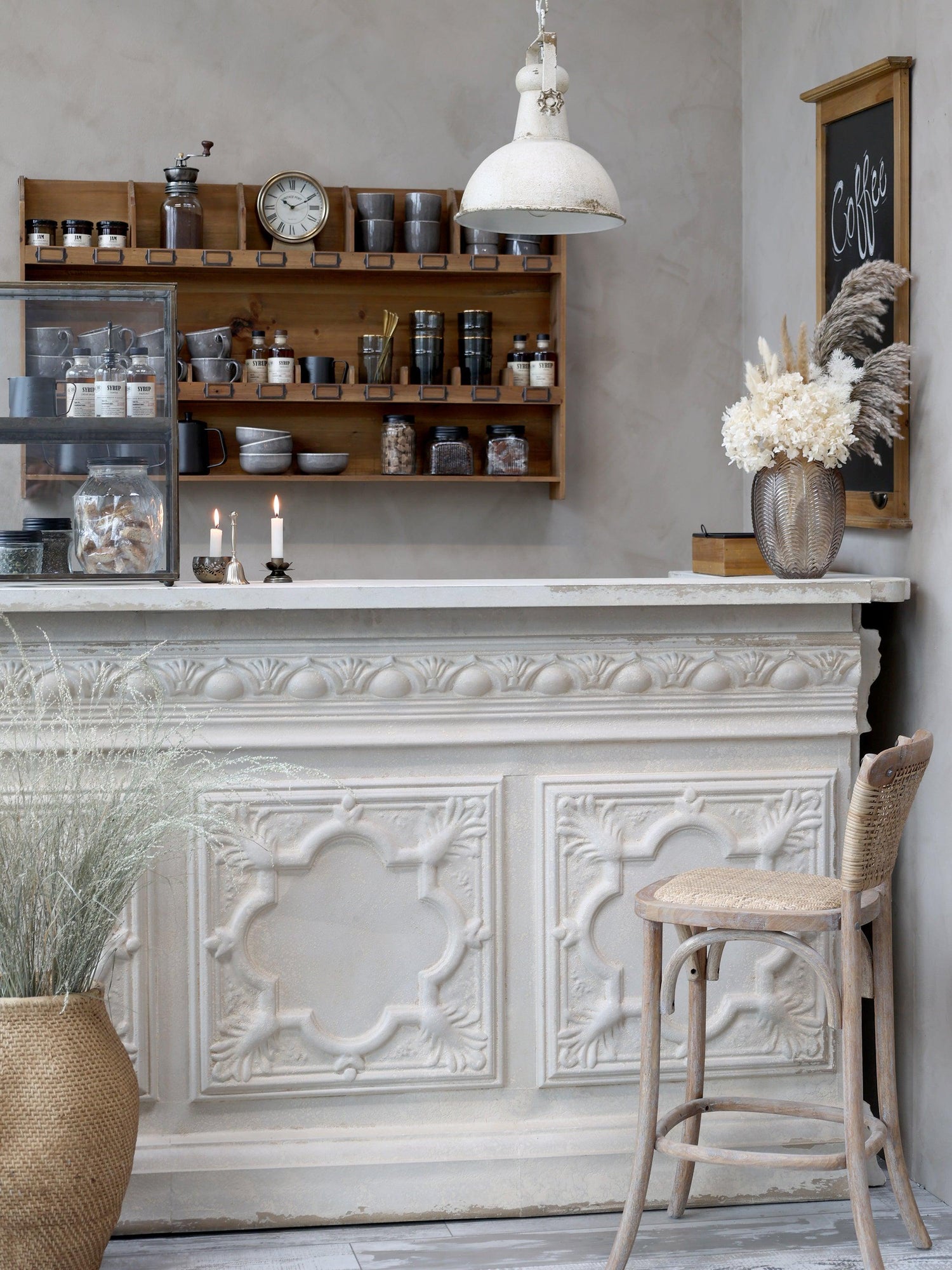 French Wicker Bar Stool / Chair - Flo & Joe