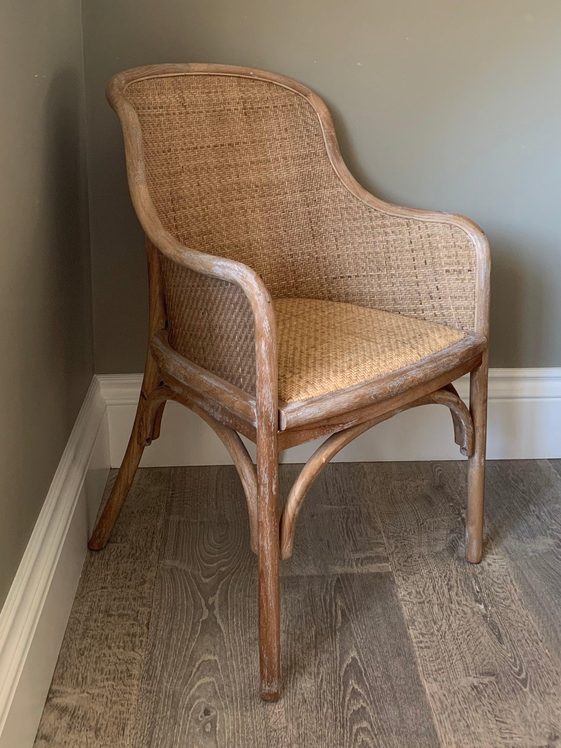 French Wicker Carver Chair – Flo & Joe
