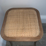 French Wicker Wooden Stool - Flo & Joe