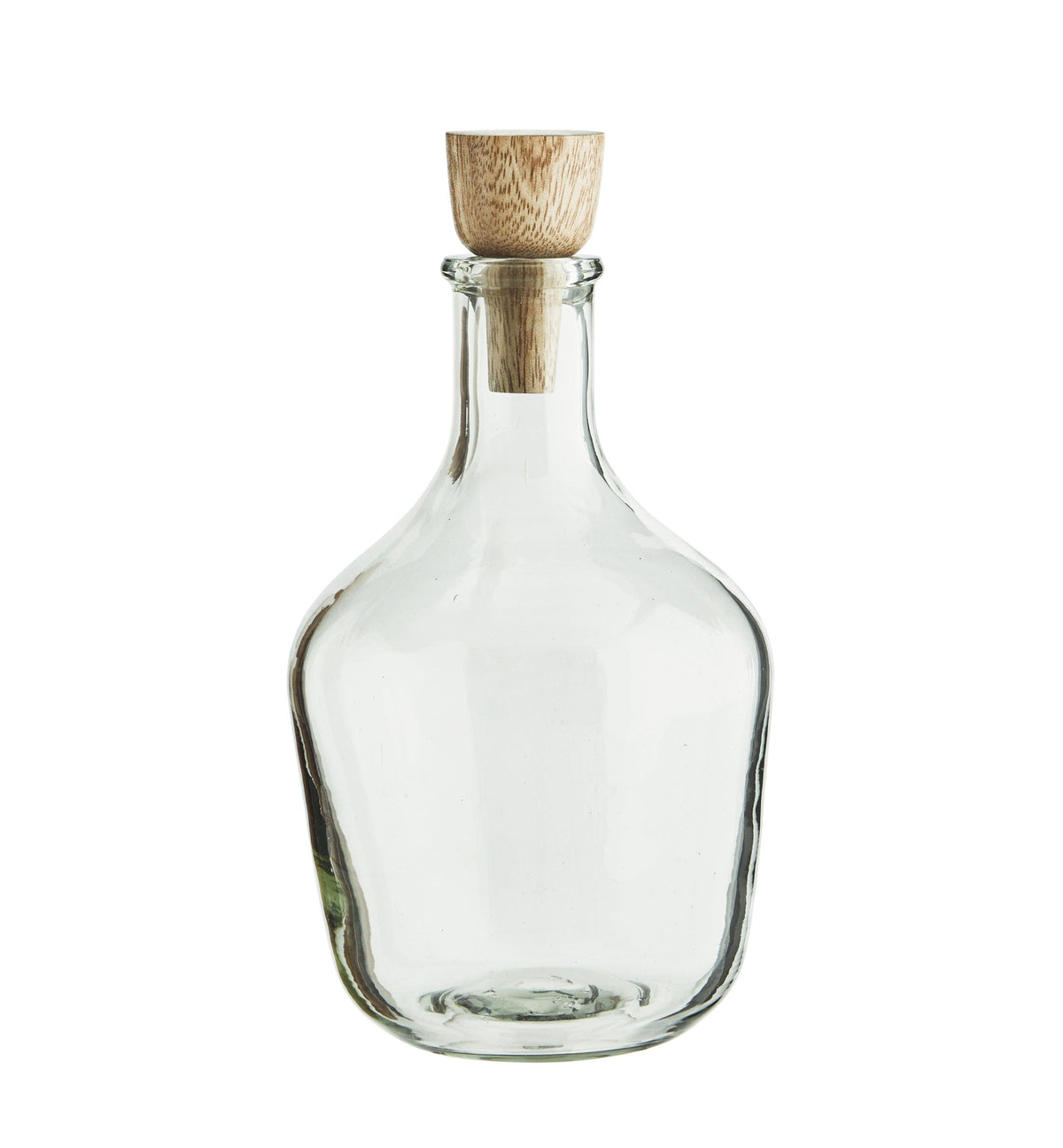 Glass carafe with wooden stopper   flo & joe