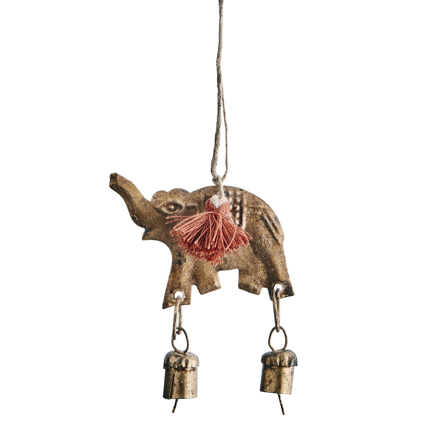 Golden Elephant with Bells Decoration - Flo & Joe