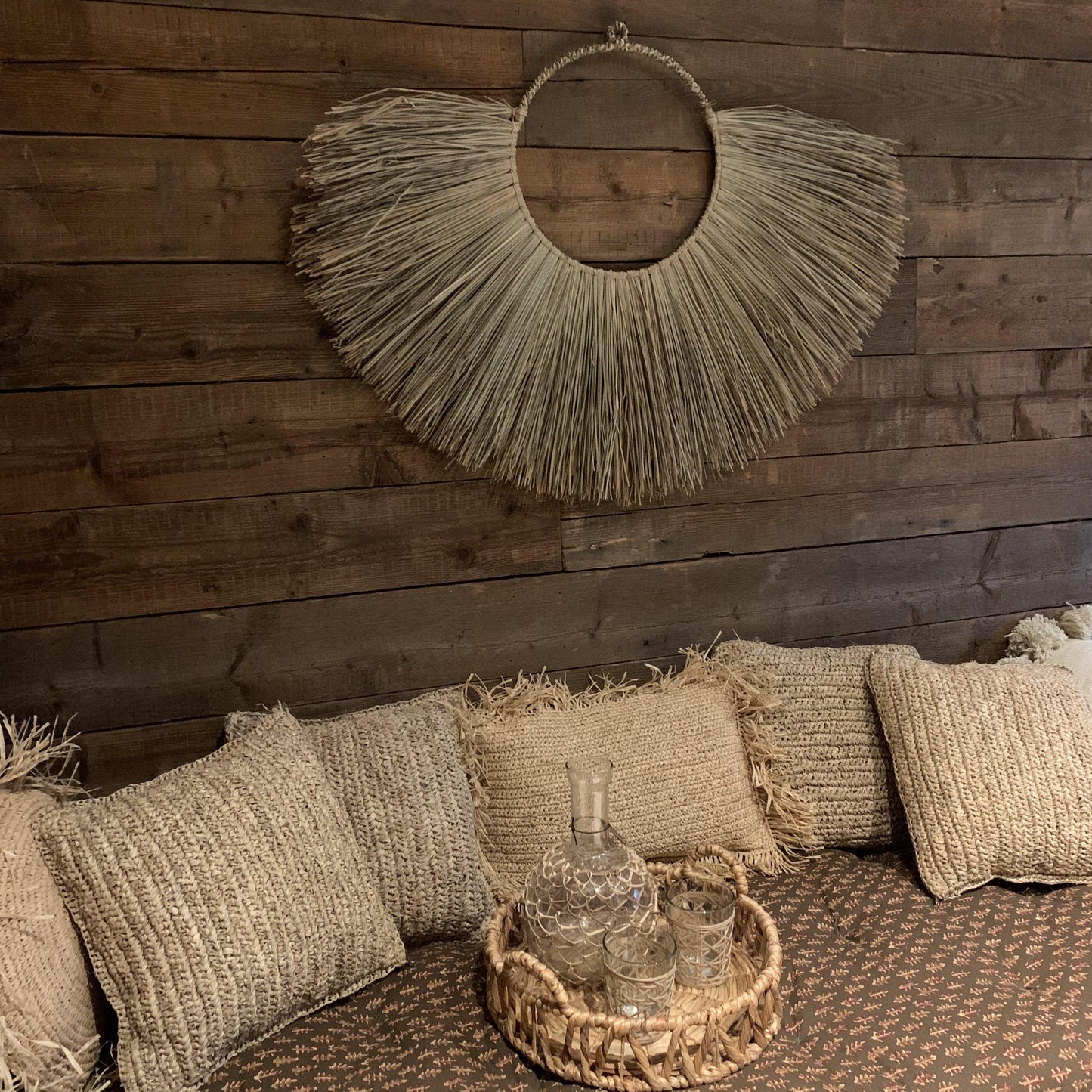 Handmade Natural Seagrass Wall Hanging - Medium - Flo & Joe