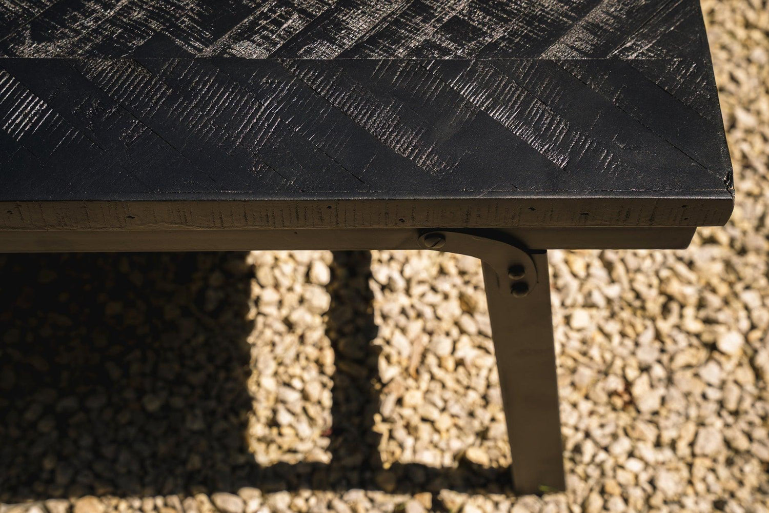 Herringbone Foldable Bench - Black 150cm - Flo & Joe