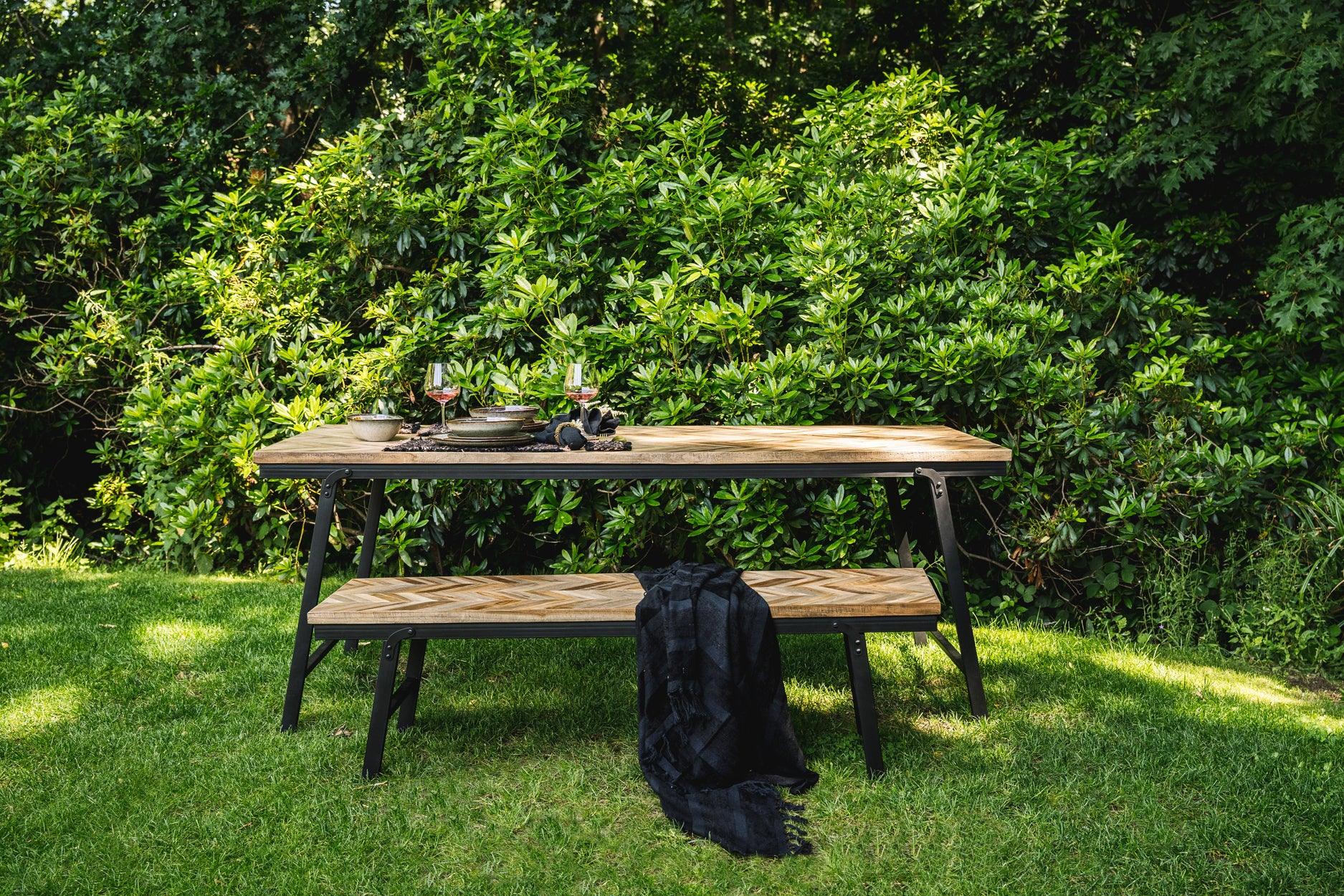 Herringbone Foldable Bench - Natural 150cm - Flo & Joe