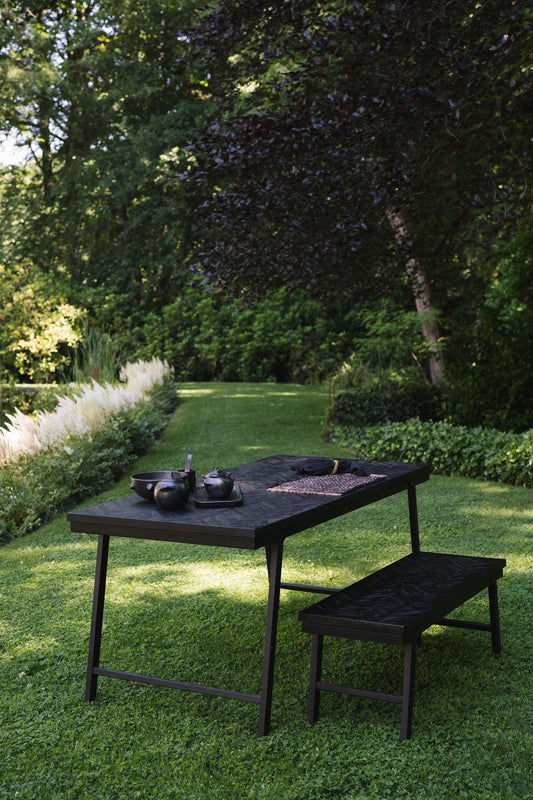 Herringbone Foldable Table - Black 160cm - Flo & Joe
