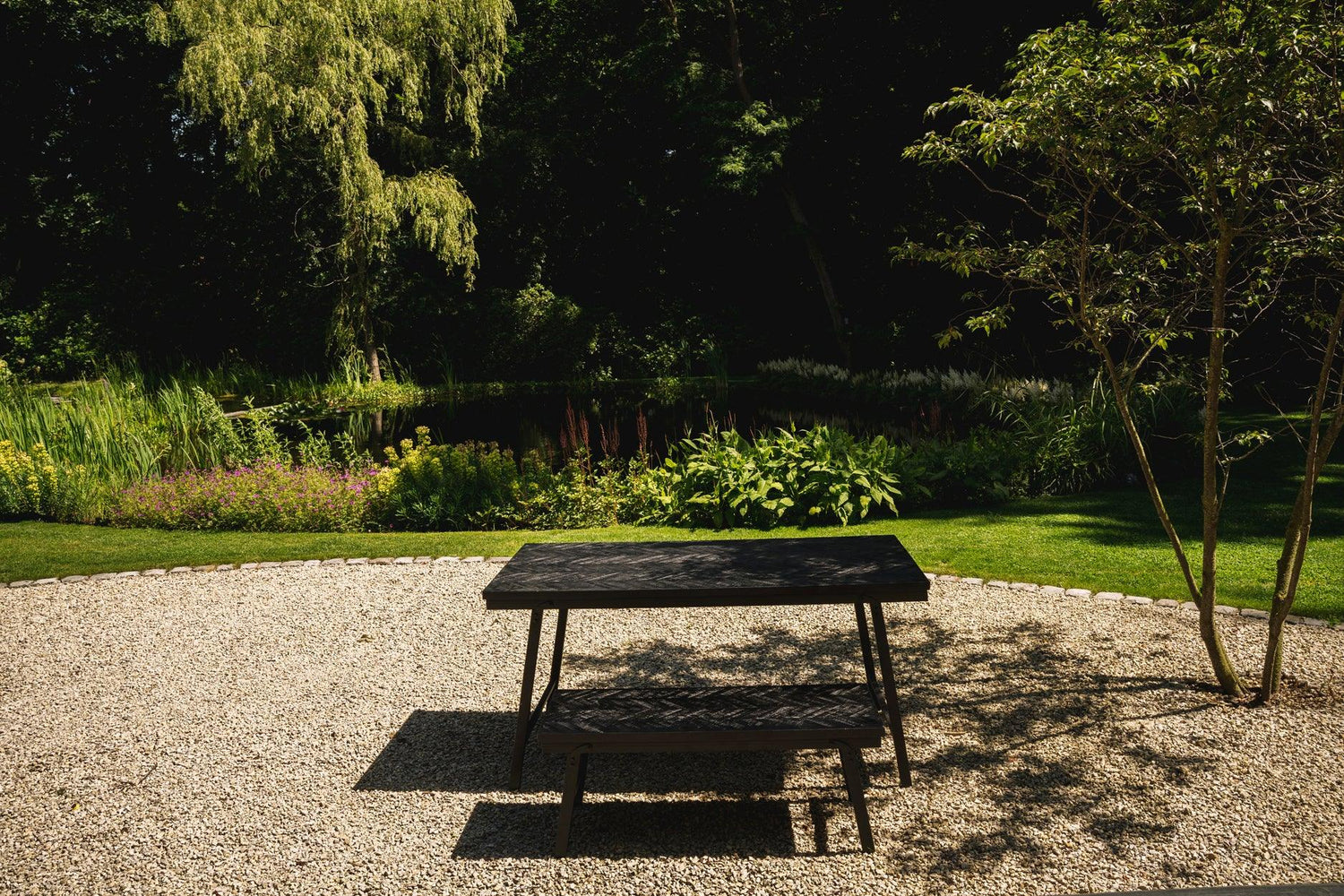 Herringbone Foldable Table - Black 200cm - Flo & Joe