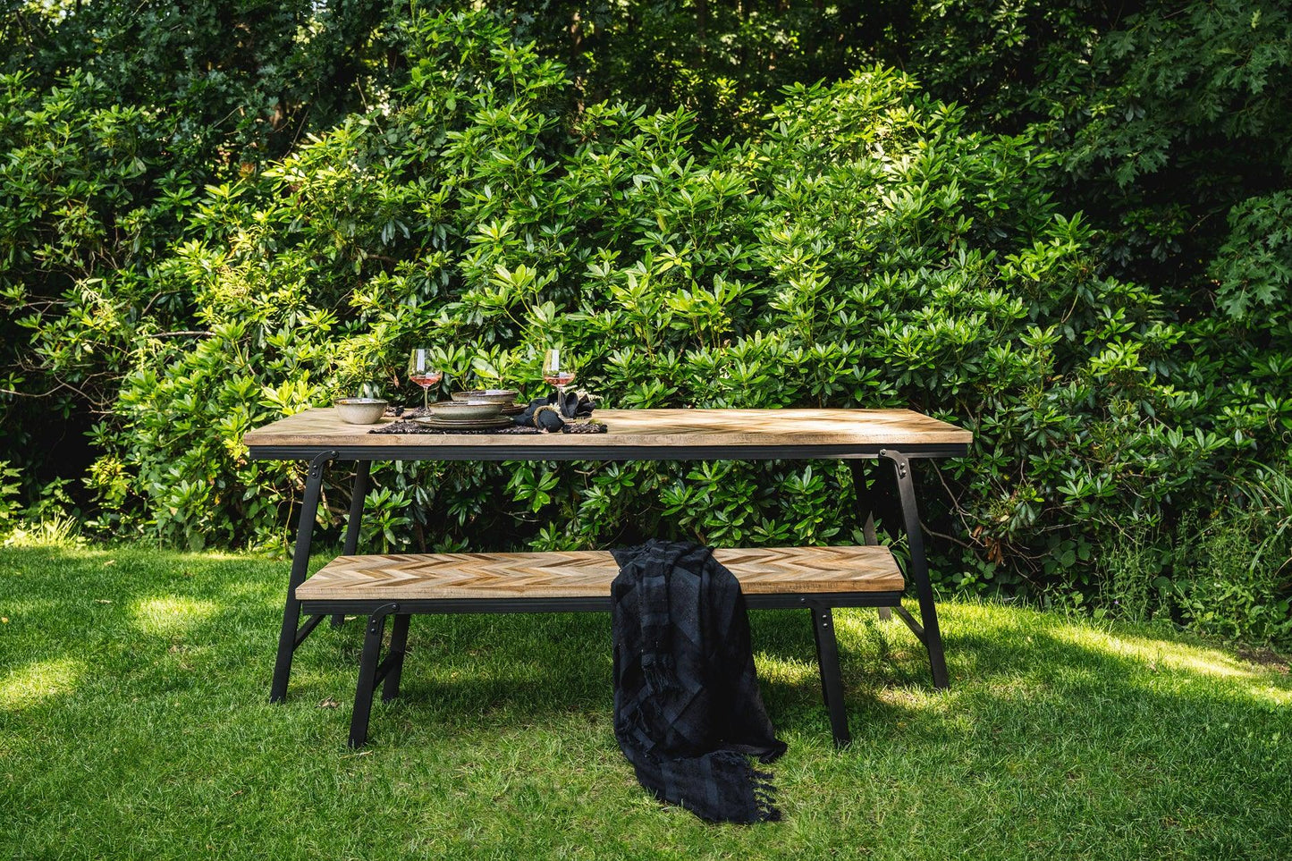 Herringbone Foldable Table - Natural 160cm - Flo & Joe