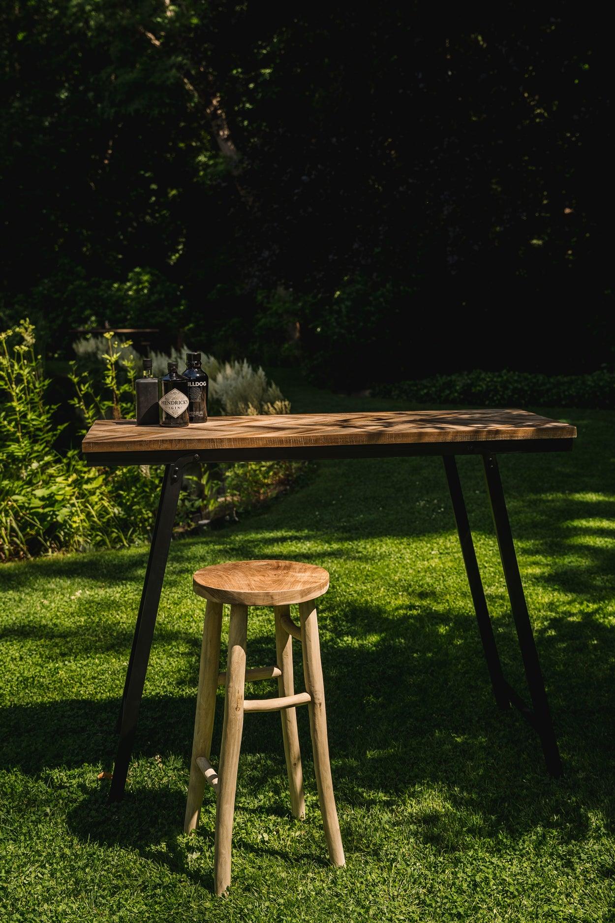 Herringbone High Table - Natural - Flo & Joe