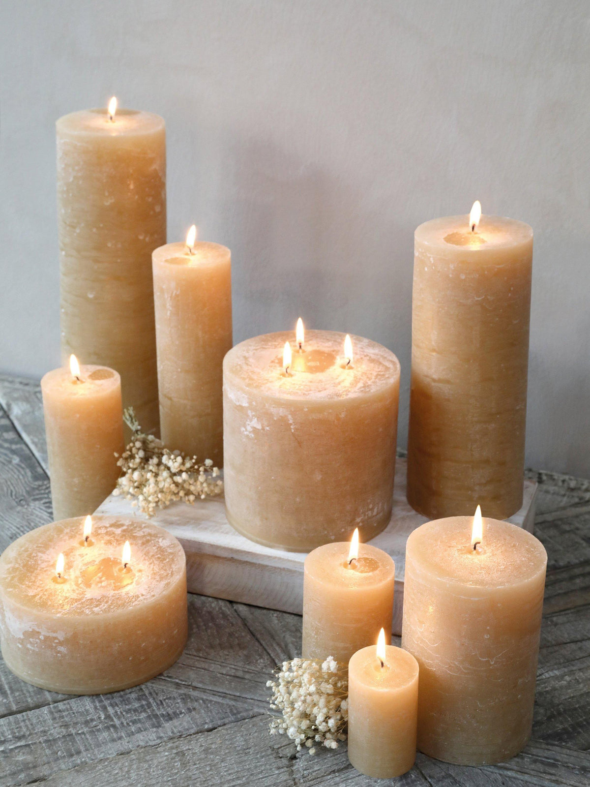 Honey wax pillar candle   flo & joe